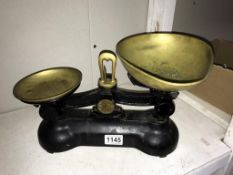 A vintage set of scales (no weights)