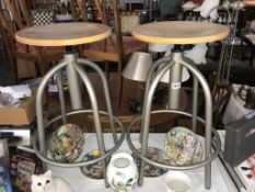 A pair of kitchen/bar stools