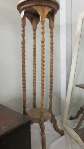 A plant stand with barley twist supports. (collect only).