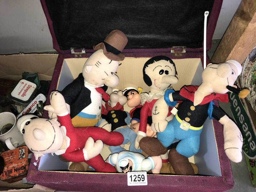 A toy box full of Popeye toys and Plush toys. - Image 2 of 2