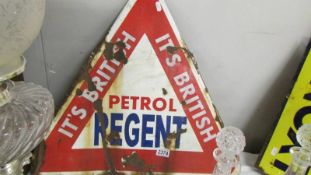 A Regent petrol metal sign. (collect only).