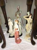 A quantity of lady figurines by Leonardo collection, Regal etc.