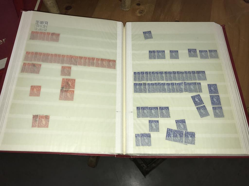 6 stamp stock books and 1 stamp album of GB stamps - Image 16 of 18