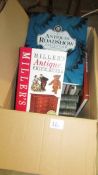 A box of books relating to woodworking, furniture making, restoration, DIY etc.