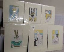 Elisabeth Frink (1930-1993) collection of 6 x lithographic prints on chain laid paper circa 1975.