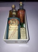 4 vintage hair tonics bottles