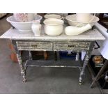 An Edwardian marble top washstand