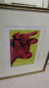 Andy Warhol (1928-1987) Lithographic print of a cow,