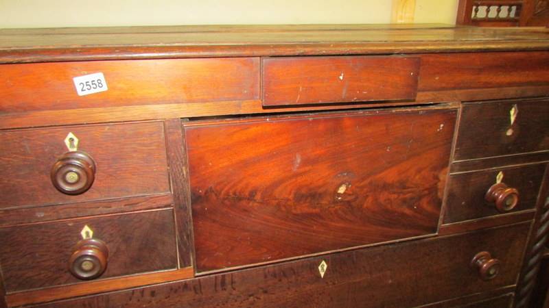 A large Victorian Scotch chest of drawers. (Collect only). - Image 3 of 3