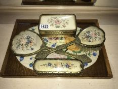 A vintage dressing table set