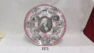 A John Wesley 300th anniversary plate.