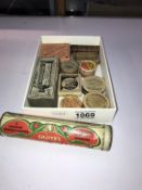 A quantity of vintage cardboard advertising packaging including Bengues Balsam etc.