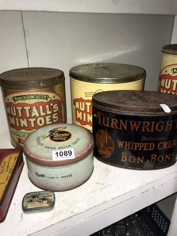 A quantity of large advertising tins including Nuttall's, Turnwrights, Benson's & Prince Albert etc. - Image 3 of 4