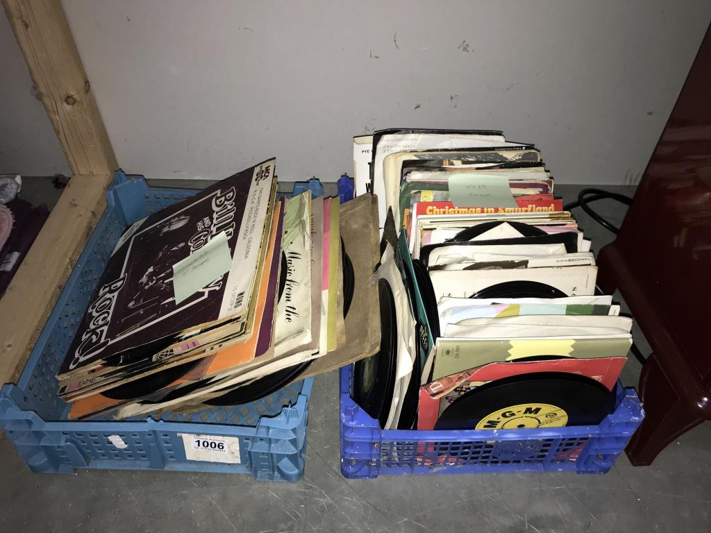 A large lot of 7" records (150+) and approximately 40 x 10" records