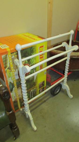 A painted towel rail. (Collect only).