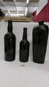 Three rare bottles - Avan Hobowen & Co., Rotterdam, Inner Temple and Middle Temple.