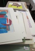 Portfolio/Folder/folio of artwork, artist's include Michael Haswell, Michael Jenkins,