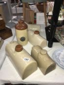 5 stoneware hot water bottles