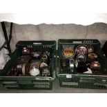 2 crates of pub bar top pump lights and signs