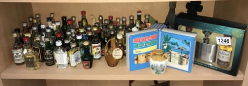 A good quantity of alcohol miniatures including Club 99 etc.