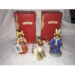 2 boxed Royal Doulton Bunnikins 'Catherine of Aragon & Guinevere' together with a Beswick Beatrix