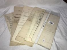 A selection of 1913 - 1940 Lincoln related land deeds & mortgages etc.