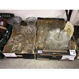 2 boxes of glassware including bowls, glasses etc.