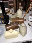 6 stoneware hot water bottles