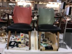 A pair of 1950's Dutch arm chairs by Polonio ****Condition report**** Slight