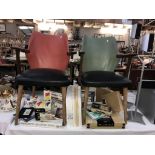 A pair of 1950's Dutch arm chairs by Polonio ****Condition report**** Slight