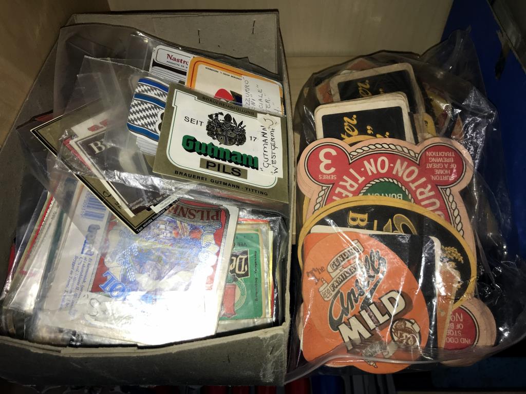 4 boxes of vintage beer mats, - Image 2 of 7