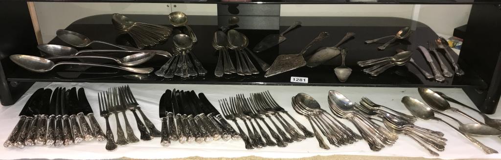 A large quantity of Kings pattern and other cutlery