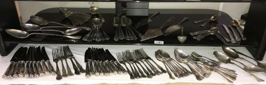 A large quantity of Kings pattern and other cutlery