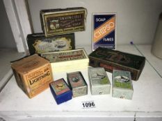 A quantity of vintage advertising packaging including Byron silver gloss,