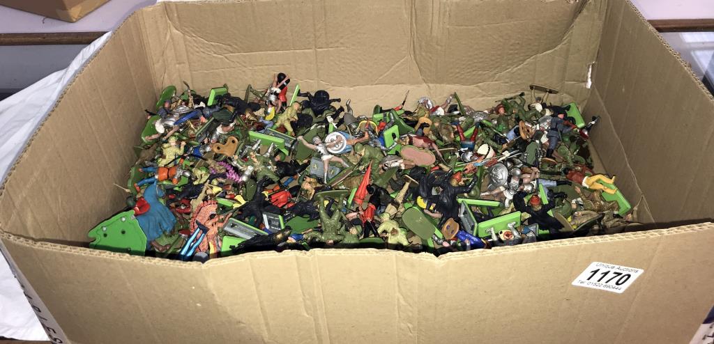 A large quantity of plastic soldiers by Britain's etc