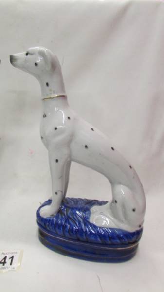 A pair of Staffordshire Dalmations. - Image 2 of 2