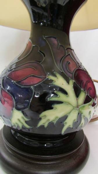 A Moorcroft table lamp with shade. - Image 3 of 3