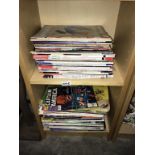 A quantity of magazines & comics including Beano, Guns & Weapons & Captain America etc.