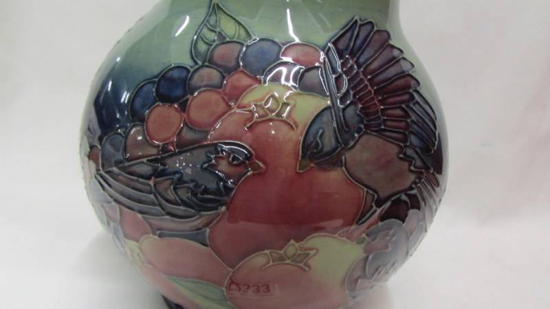 A Moorcroft Vase in a birds eating fruit pattern. - Image 2 of 4