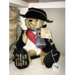 A Martin Hermann Lord Nelson UK edition memorial bear no 106/200 ****Condition report****