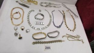 A mixed lot of good quality costume jewellery including necklaces, bracelets, rings etc.