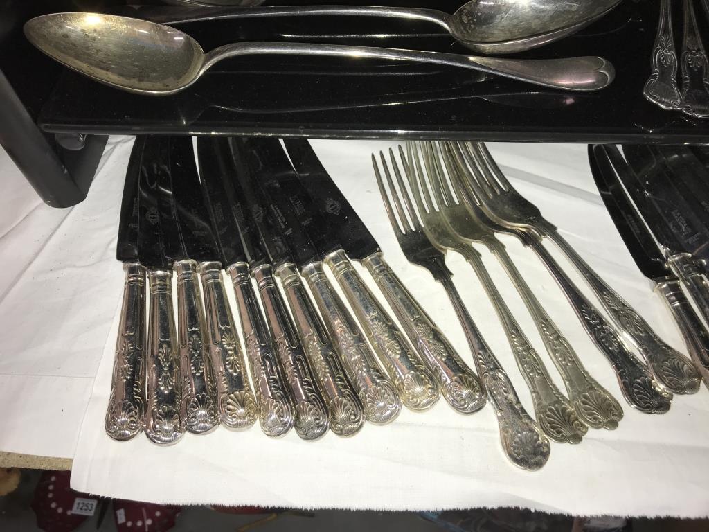 A large quantity of Kings pattern and other cutlery - Image 2 of 7