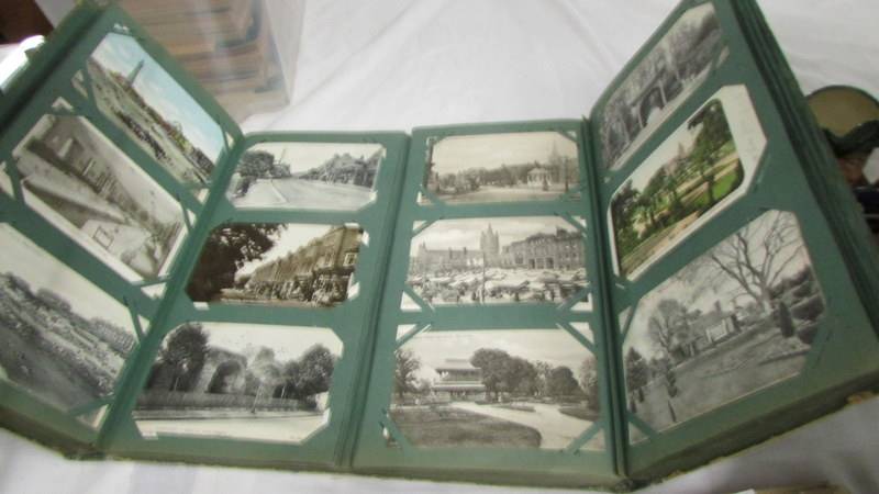 Three albums of postcards including an unusual double sided album, a scrap album, - Image 22 of 22