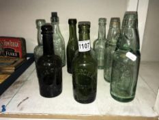 9 vintage Brigg bottles including Gibson, Sergeant etc.