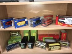 13 boxed die cast Britbus,