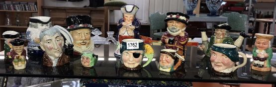 A selection of character and Toby jugs by Shorter etc.