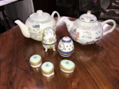 A Chinese Yi Hsing teapot, a Cath Kidson full size teapot,