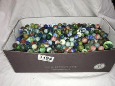 A large quantity of glass marbles