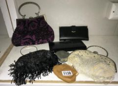 3 evening bags and 4 purses