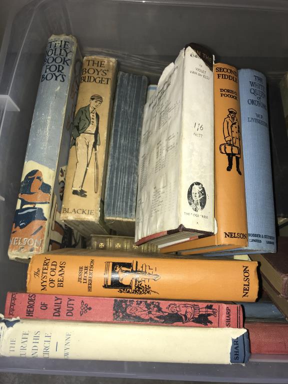 A large box of old books including books for boys, Hans Christian Anderson etc. - Image 2 of 3